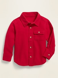 View large product image 4 of 4. Flannel Chest-Pocket Shirt for Toddler Boys
