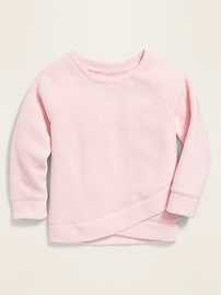 View large product image 4 of 4. Micro Performance Fleece Cross-Hem Pullover for Toddler Girls