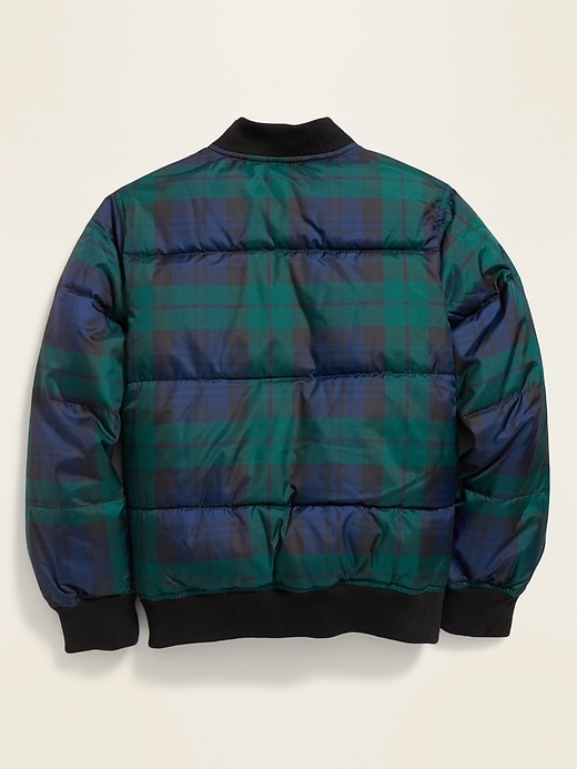 View large product image 2 of 3. Water-Resistant Puffer Bomber Jacket For Boys