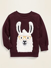 View large product image 4 of 4. Llama-Graphic Sweatshirt for Toddler Boys