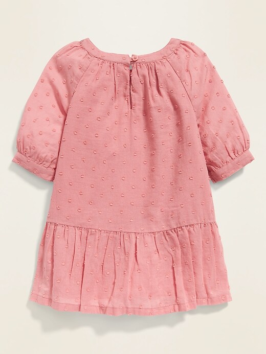 View large product image 2 of 3. Clip-Dot Crepe Tiered-Hem Swing Dress for Toddler Girls