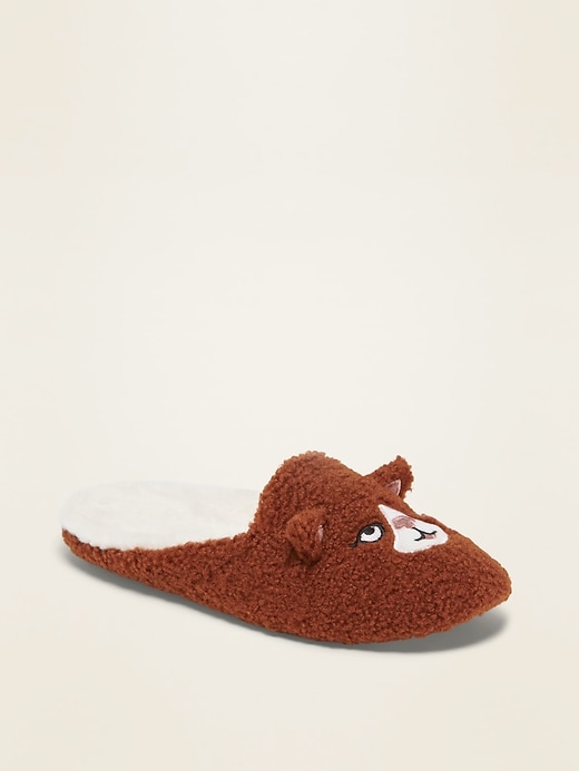 Image number 3 showing, Plush Critter Slide Slippers for Women