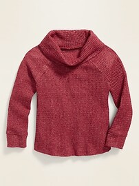 View large product image 4 of 4. Thermal-Knit Cowl-Neck Top for Toddler Girsl
