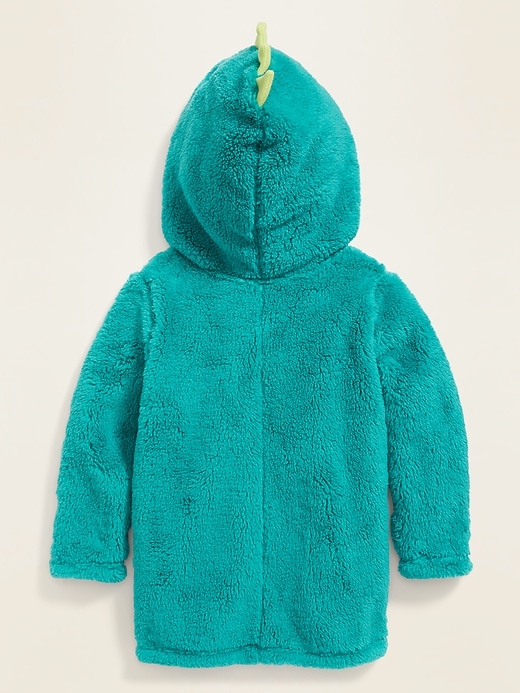 View large product image 2 of 2. Faux-Fur Dinosaur Hooded Robe for Toddler & Baby