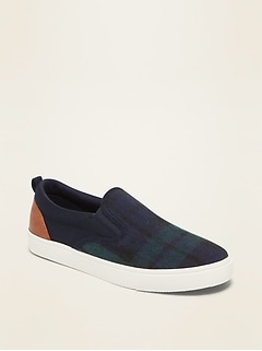 Brushed-Canvas Slip-Ons for Boys