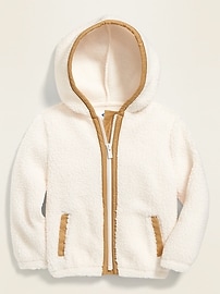 View large product image 3 of 3. Sherpa Zip Hoodie for Toddler Girls