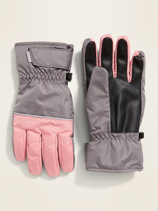 View large product image 1 of 1. Color-Blocked Snow Gloves for Women