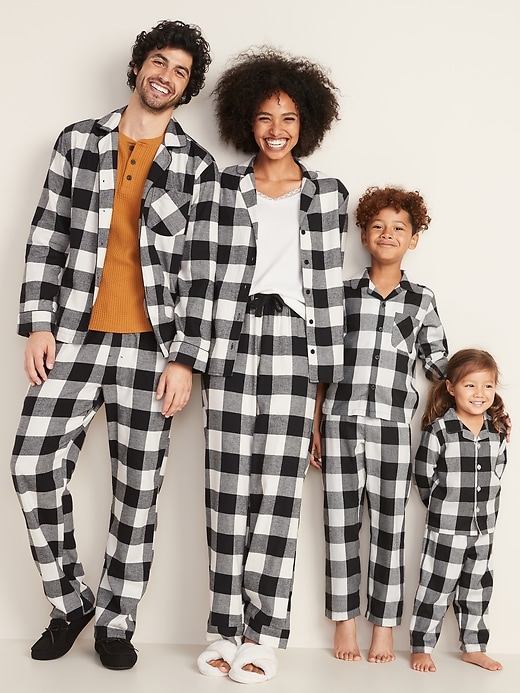 View large product image 2 of 2. Patterned Flannel Pajama Set for Women