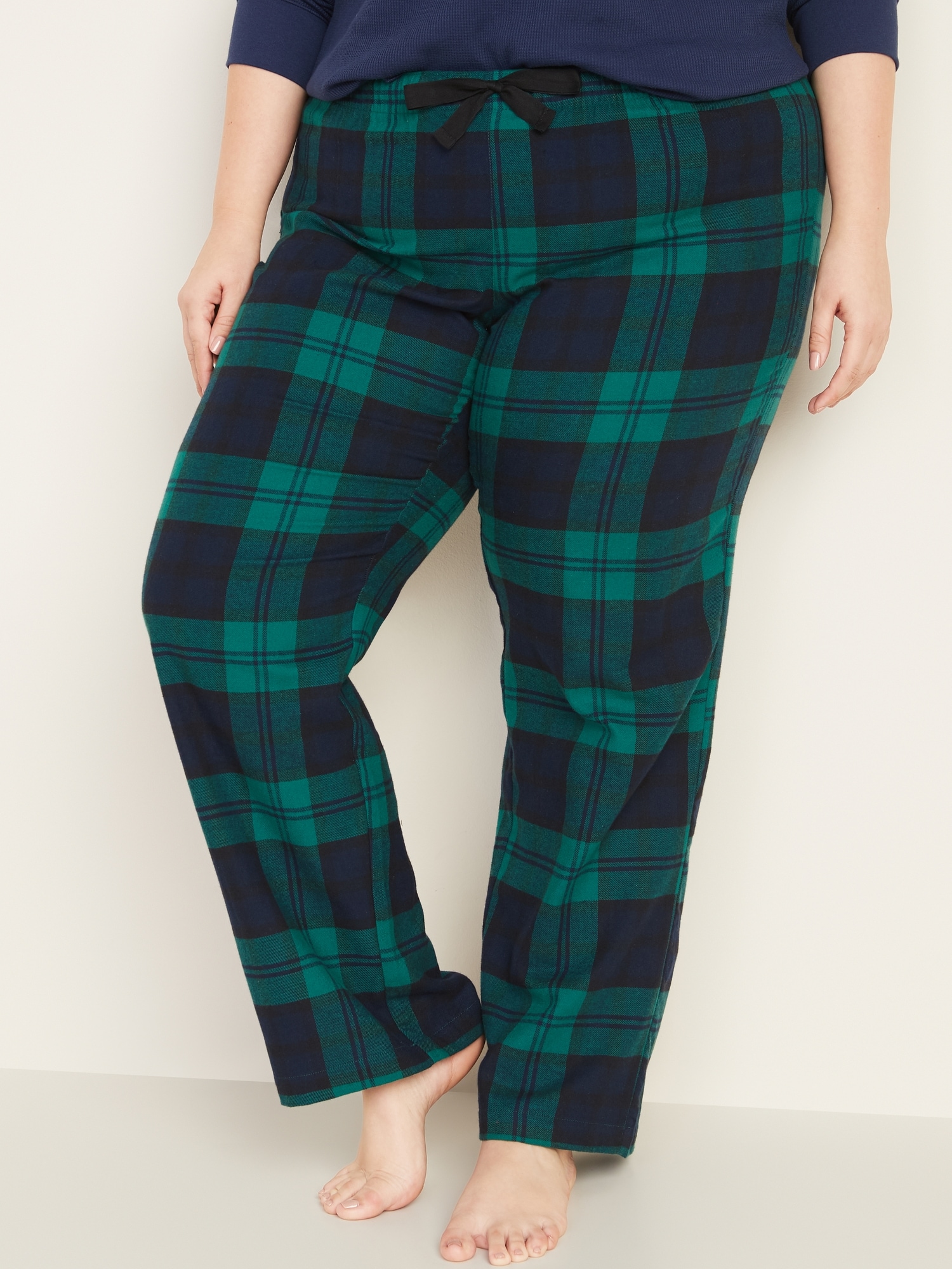 Patterned Flannel Plus-Size Pajama Pants