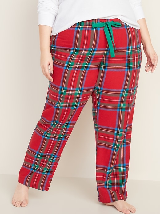 View large product image 1 of 1. Patterned Flannel Plus-Size Pajama Pants