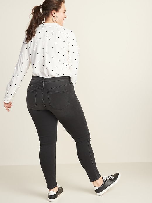 Image number 7 showing, High-Waisted Built-In Warm Super Skinny Rockstar Jeans for Women