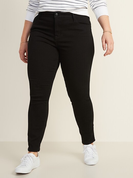 Image number 6 showing, High-Waisted Built-In Warm Super Skinny Rockstar Jeans for Women