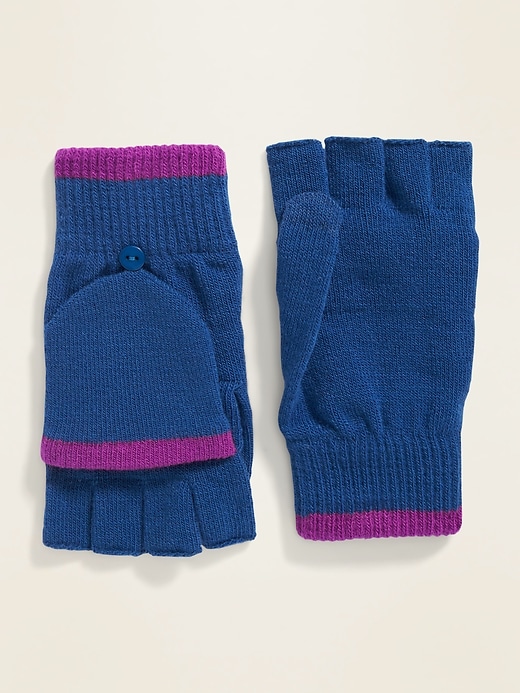 View large product image 1 of 1. Fingerless Sweater-Knit Gloves for Women