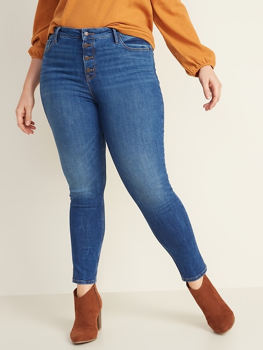 Image number 5 showing, High-Waisted Button-Fly Rockstar Jeans for Women