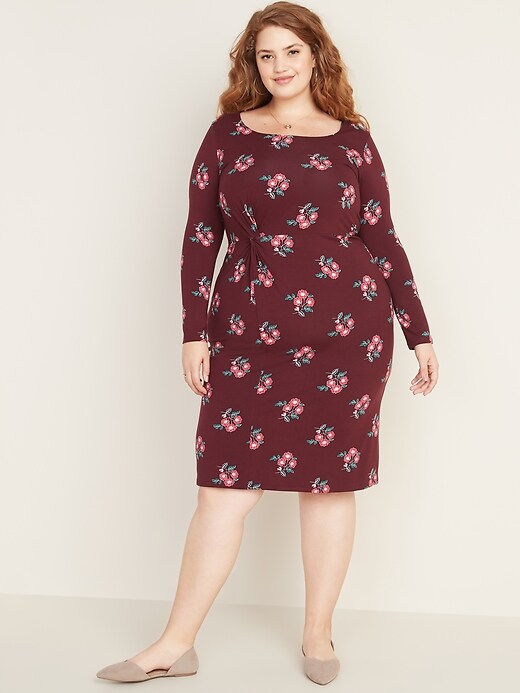 View large product image 1 of 1. Plus-Size Twist-Front Dress