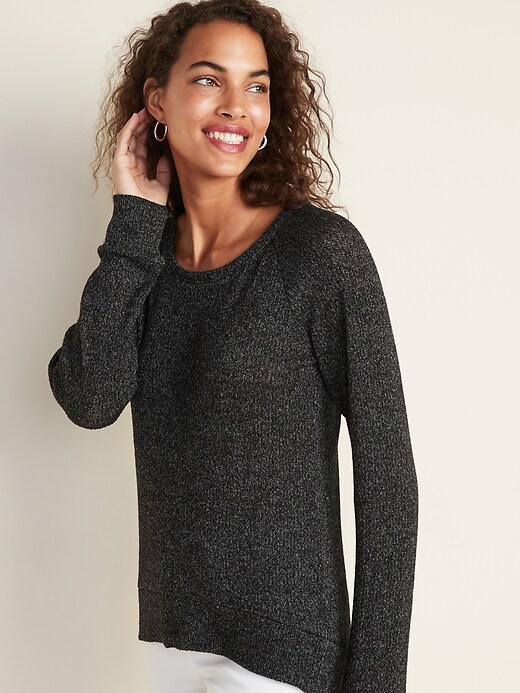 Plush Rib-Knit Long-Sleeve Tee for Women | Old Navy