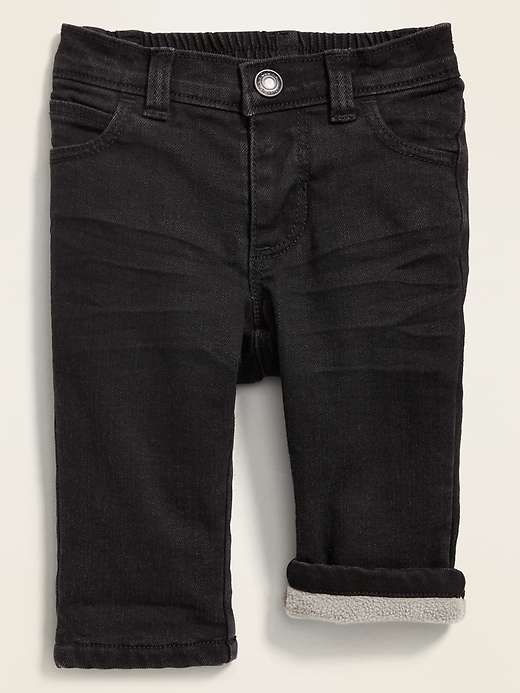 View large product image 1 of 1. Micro Performance Fleece-Lined Jeans for Baby
