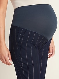 View large product image 3 of 3. Maternity Mid-Rise Full-Panel Pull-On Straight Pants