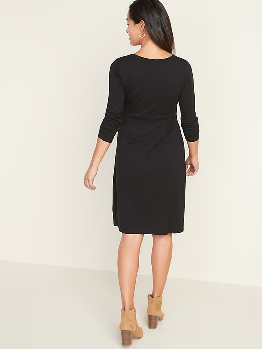 Image number 2 showing, Maternity Fit & Flare Ponte-Knit Dress