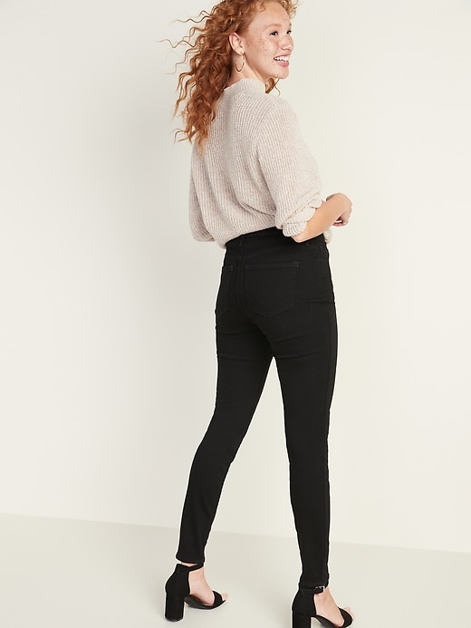 Image number 2 showing, High-Waisted Built-In Warm Super Skinny Rockstar Jeans for Women