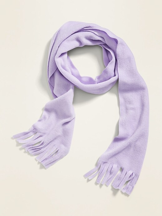 View large product image 1 of 1. Fringed Performance Fleece Scarf For Girls