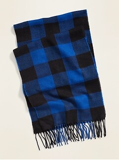 Patterned Flannel Scarf for Men