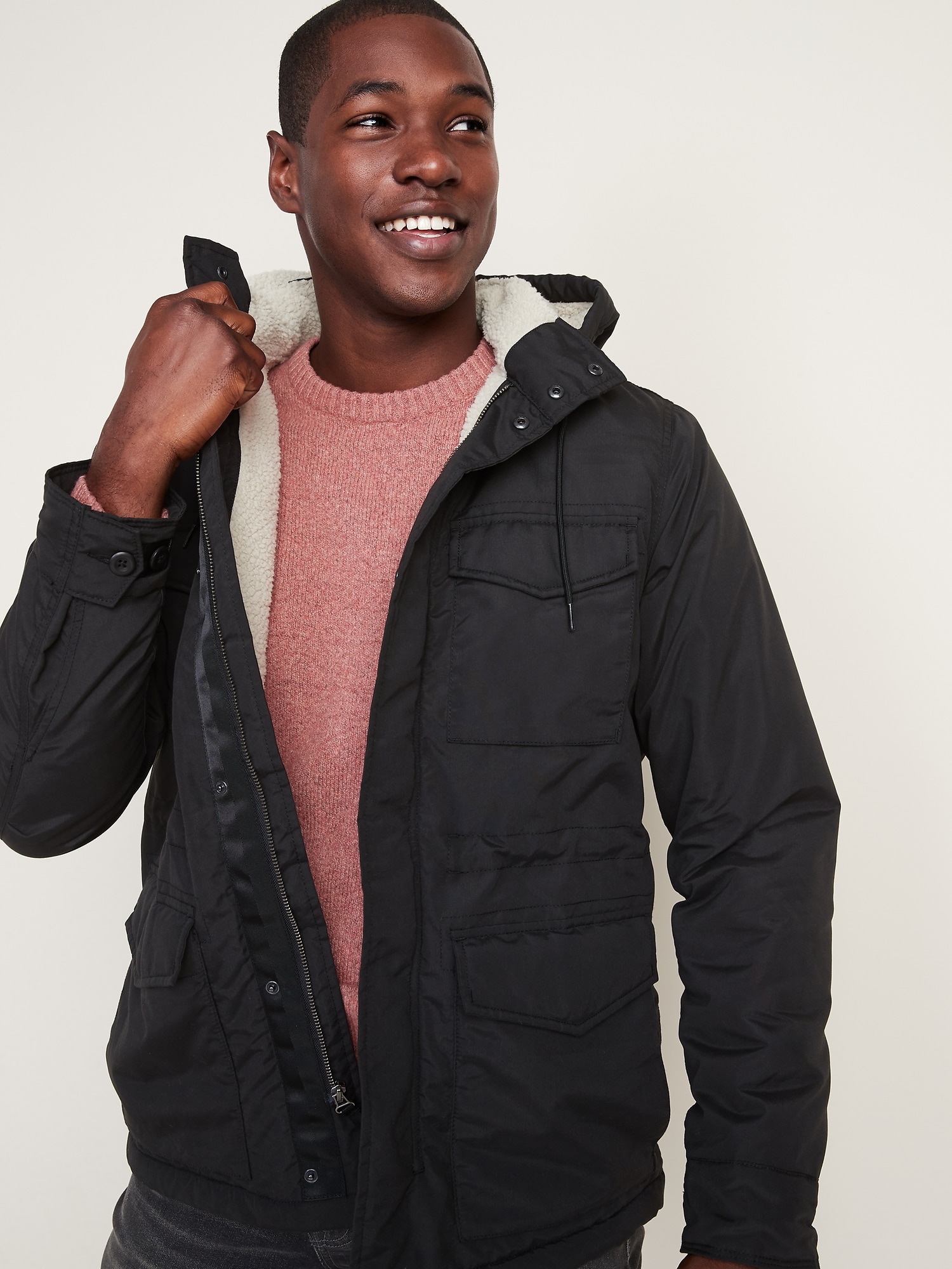 Black hooded hotsell utility jacket