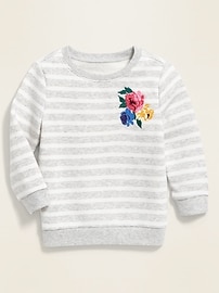 View large product image 4 of 4. Relaxed Fleece-Knit Pullover Sweatshirt for Toddler Girls