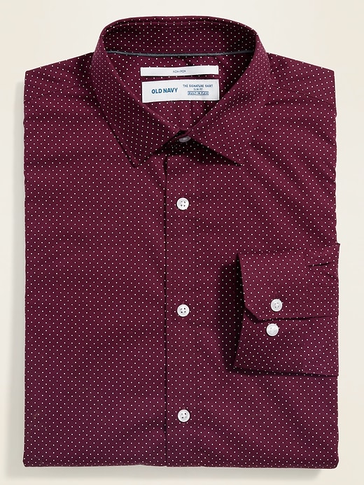 View large product image 1 of 3. Slim-Fit Built-In Flex Signature Non-Iron Dress Shirt for Men