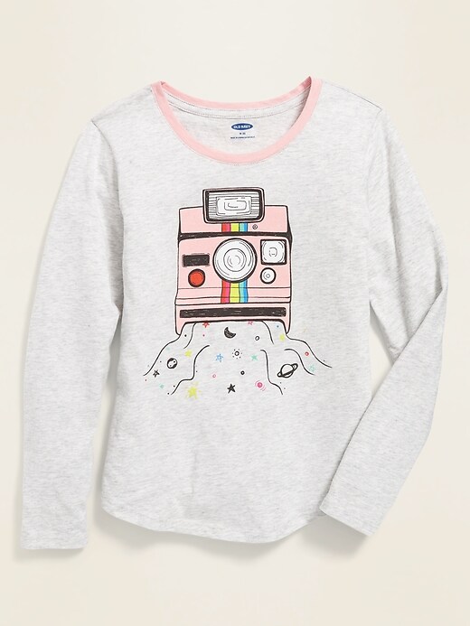 View large product image 1 of 1. Graphic Long-Sleeve Tee for Girls