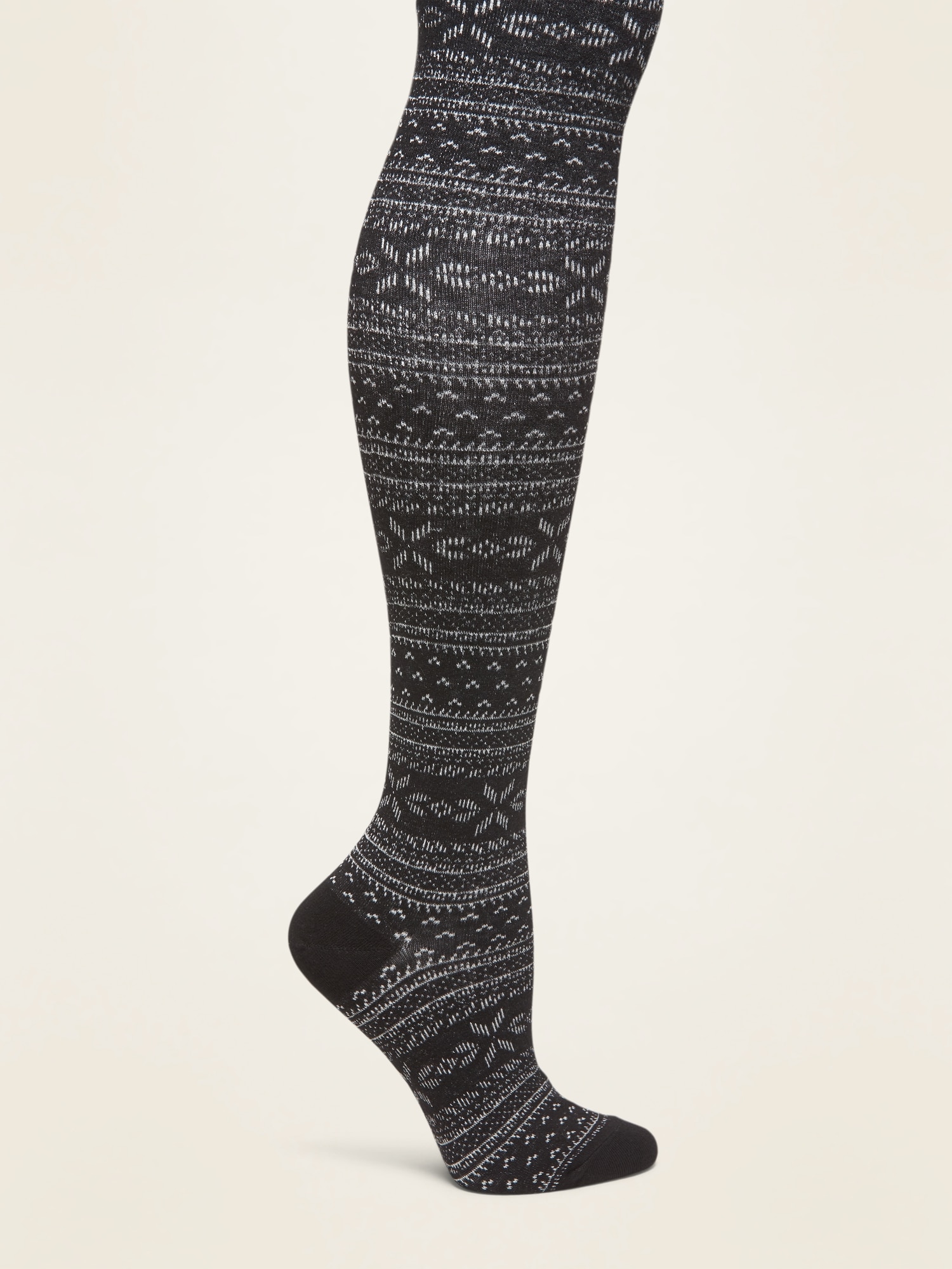 Fair Isle Control Top Knit Tights for Women | Old Navy