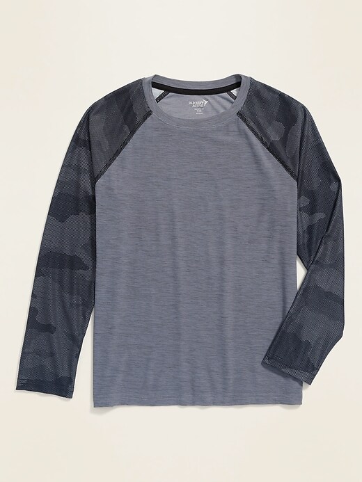 View large product image 1 of 3. Ultra-Soft Breathe On Raglan-Sleeve Tee For Boys