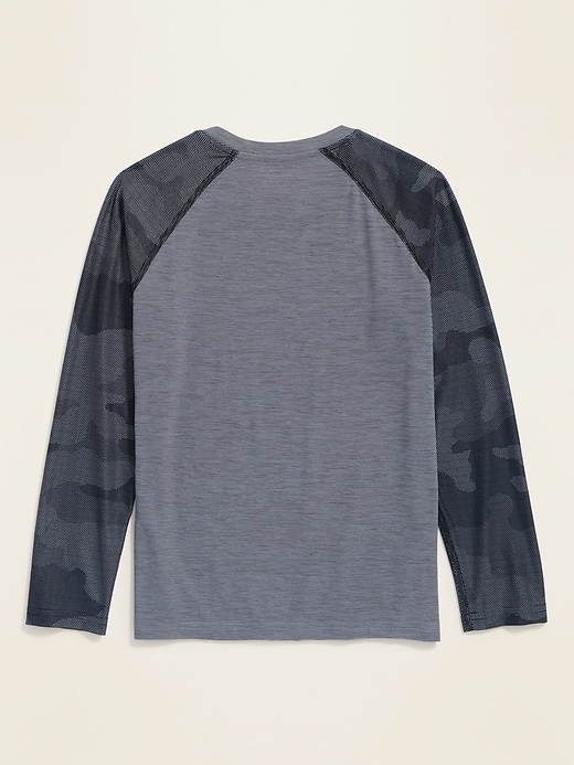 View large product image 2 of 3. Ultra-Soft Breathe On Raglan-Sleeve Tee For Boys