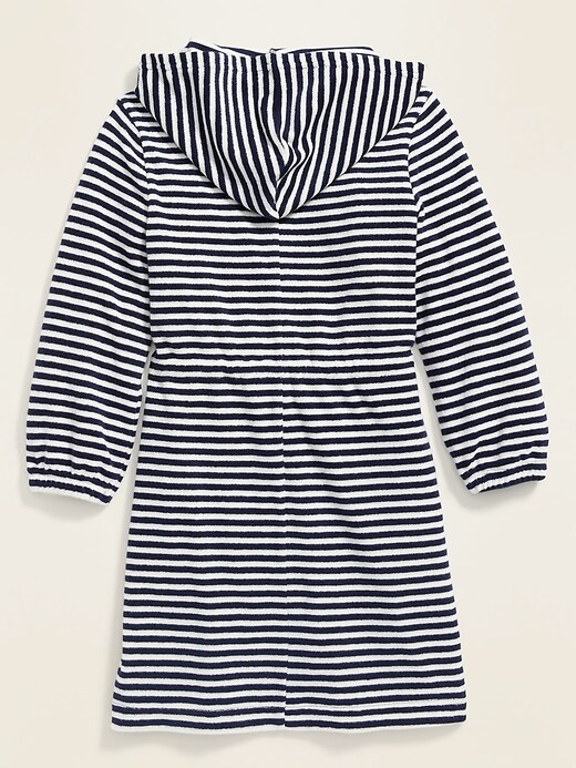 Hooded LoopTerry Swim CoverUp Zip Dress for Girls Old Navy