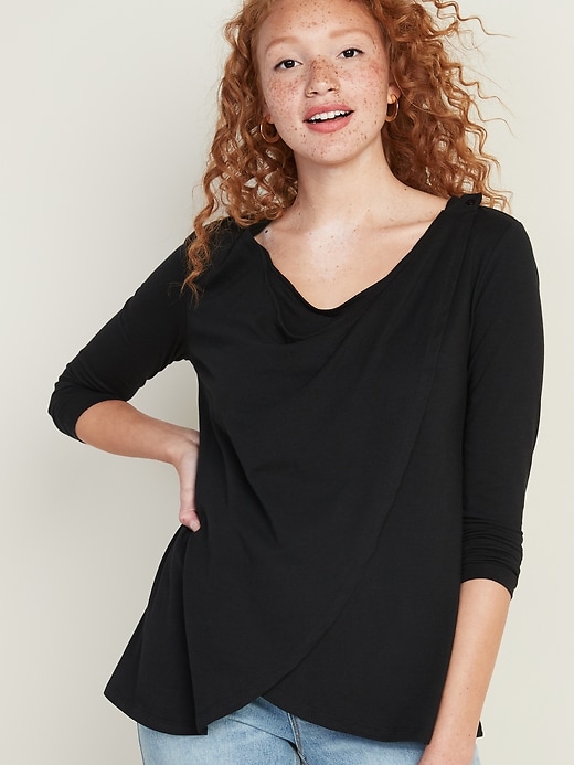 Image number 1 showing, Maternity Cross-Front Nursing Top