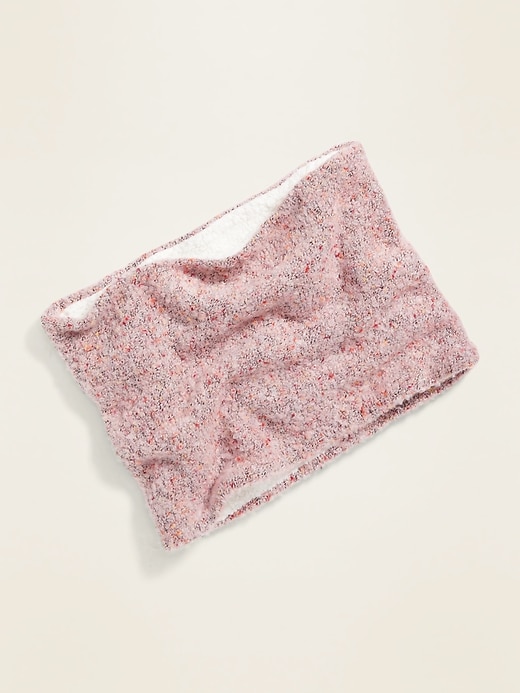 View large product image 2 of 2. Bouclé-Knit Sherpa-Lined Infinity Scarf for Women