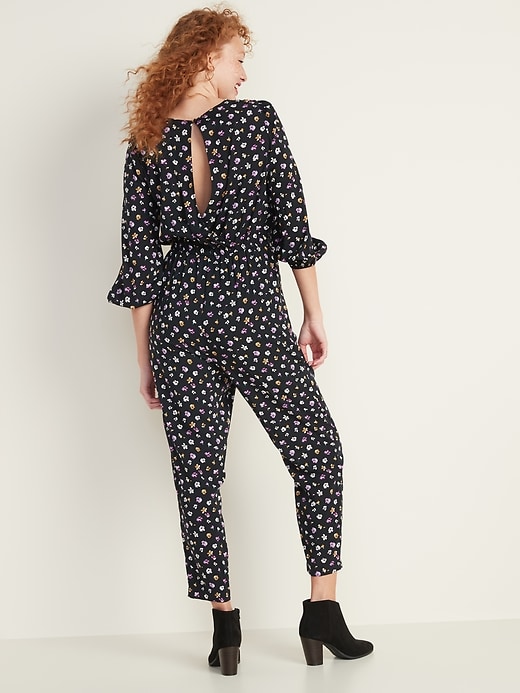Image number 2 showing, Waist-Defined Keyhole Jumpsuit for Women
