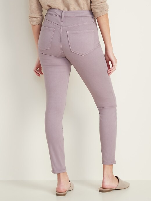 Image number 2 showing, High-Waisted Built-In Warm Pop-Color Rockstar Jeans for Women
