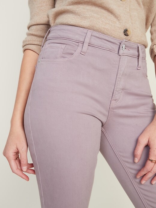 Image number 4 showing, High-Waisted Built-In Warm Pop-Color Rockstar Jeans for Women