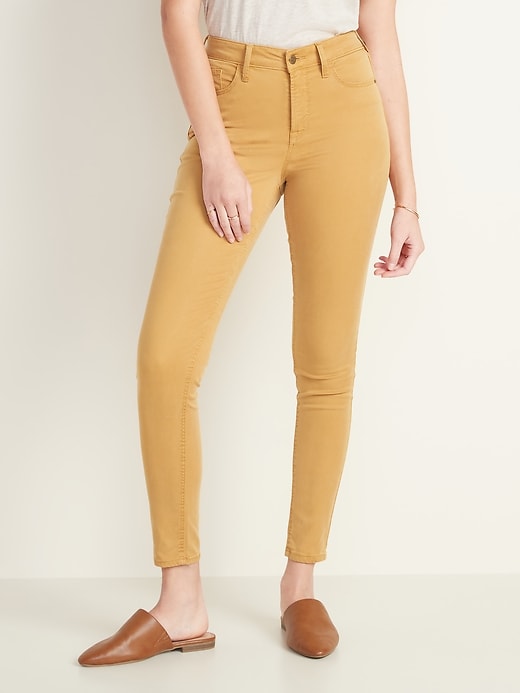 Image number 1 showing, High-Waisted Sateen Rockstar Super Skinny Jeans for Women