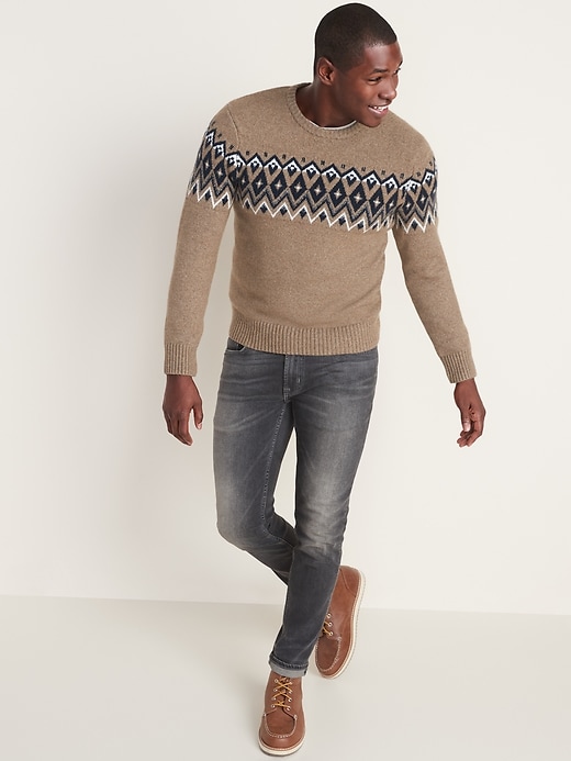 Image number 3 showing, Fair Isle Crew-Neck Sweater