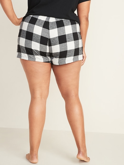 View large product image 2 of 2. Printed Flannel Plus-Size Boxers