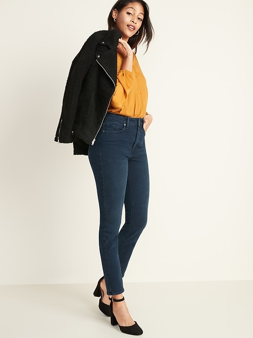 Image number 3 showing, High-Waisted Power Slim Straight Jeans for Women