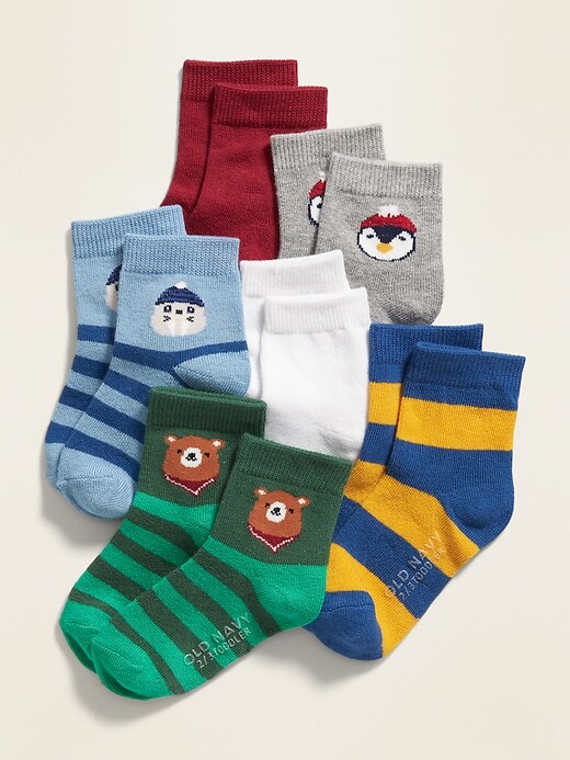 View large product image 1 of 1. Crew Socks 6-Pack for Toddler Boys & Baby
