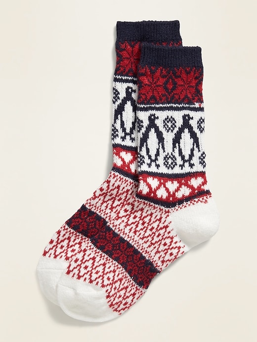 View large product image 1 of 1. Fair Isle Crew Socks for Women