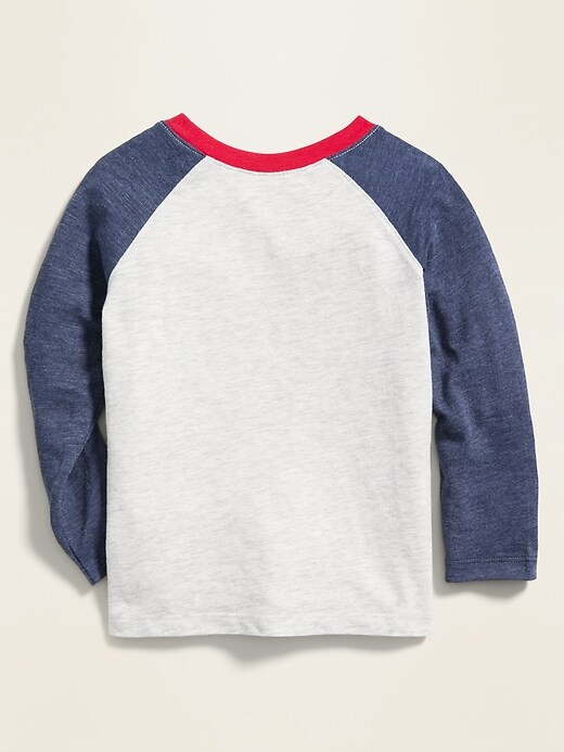 View large product image 2 of 4. Valentine-Graphic Raglan Tee for Toddler Boys