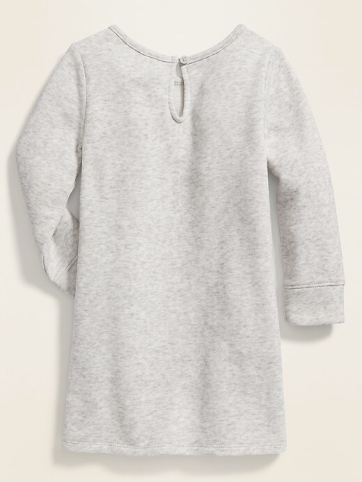 View large product image 2 of 3. "Love" Graphic Fleece-Knit Shift Dress for Toddler Girls