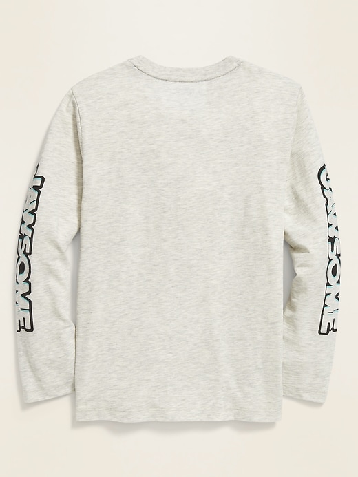 View large product image 2 of 2. Graphic Slub-Knit Long-Sleeve Tee For Boys