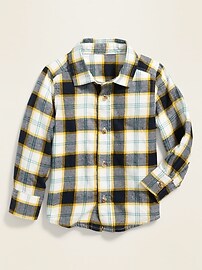 View large product image 4 of 4. Plaid Flannel Long-Sleeve Shirt for Toddler Boys