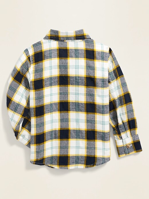View large product image 2 of 4. Plaid Flannel Long-Sleeve Shirt for Toddler Boys
